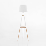 Stojacia lampa s tienidlom v bielej farbe VAIO