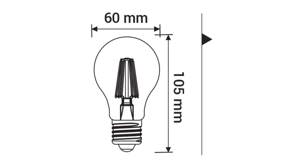 Žiarovka LED E27 7W teplá farba ORO-E27-FL-CLARO-7W-WW