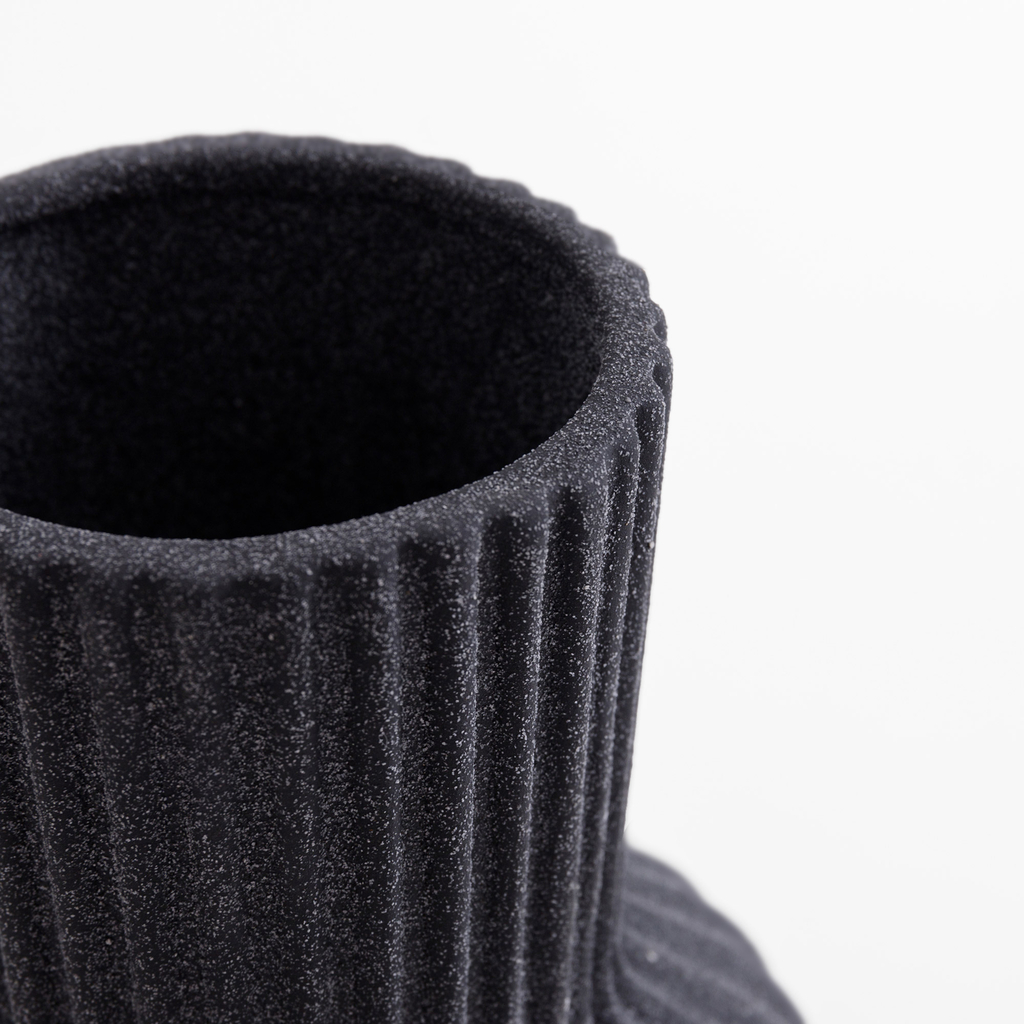 Keramická váza čierna 19,8 cm