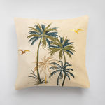 Obliečka na vankúš FEZA s tropickou palmou béžová 45x45 cm