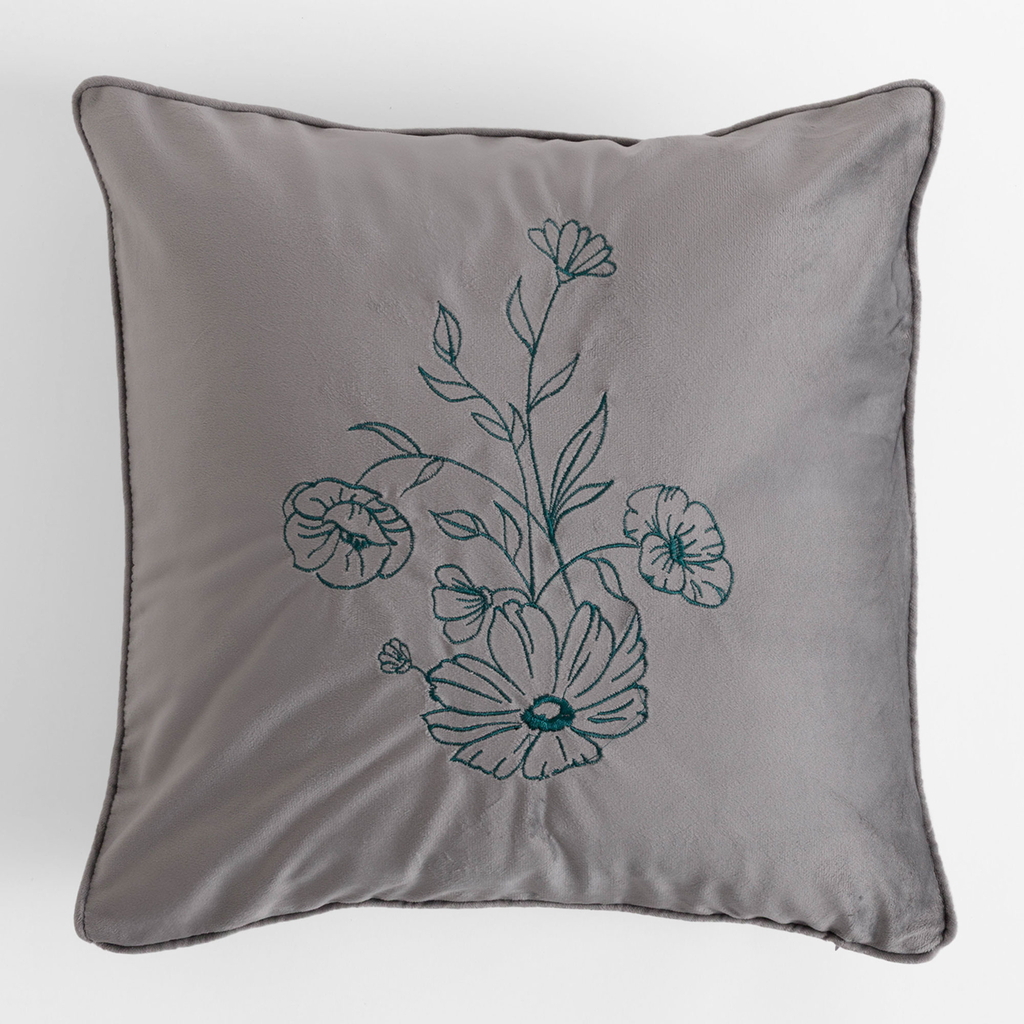 Dekoračná obliečka na vankúš strieborná PERLA 45x45 cm