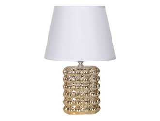 Stolná lampa glamour zlato-biela 32,5 cm