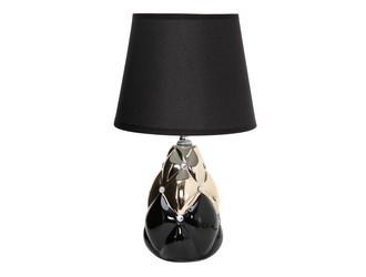 Stolná lampa glamour čierno-zlatá 29,5 cm