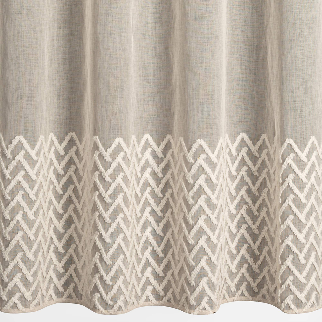 Záclona s priechodkami béžová ESTERI 140x250 cm