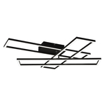 Stropné LED svietidlo CORSO rám čierne s diaľkovým ovládaním