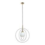 Závesné svietidlo COSMO guľa čierno-zlaté