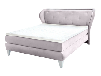 Kontinentálna posteľ AMELIA 160x200 s kryštálmi Swarovski