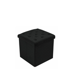 Skladacia taburetka s úložným priestorom čierna 38x38 cm
