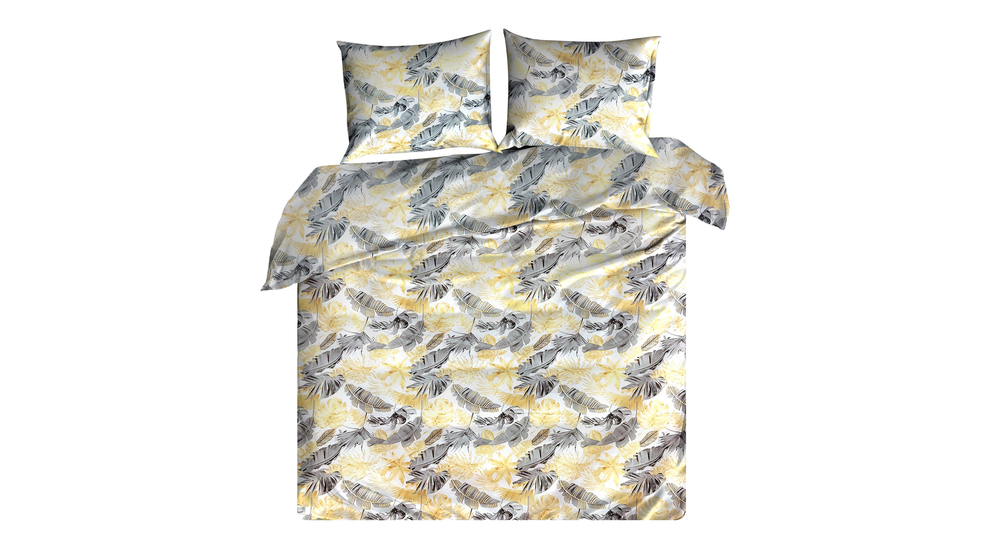 Bavlnená posteľná bielizeň zlatá MONSTERA 220x200 cm