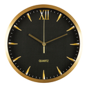 Nástenné hodiny čierno-zlaté  30,5 cm