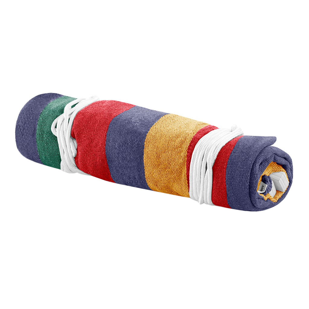 Hojdacia sieť do záhrady farebné pruhy LAZARA 240x150 cm