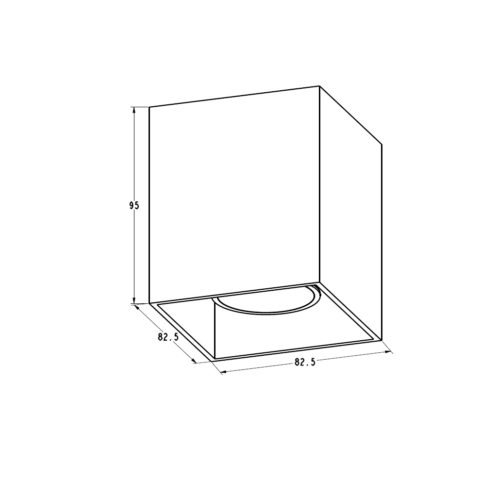 Zapustené bodové svietidlo v chrómovom prevedení COLOR SQUARE DL1