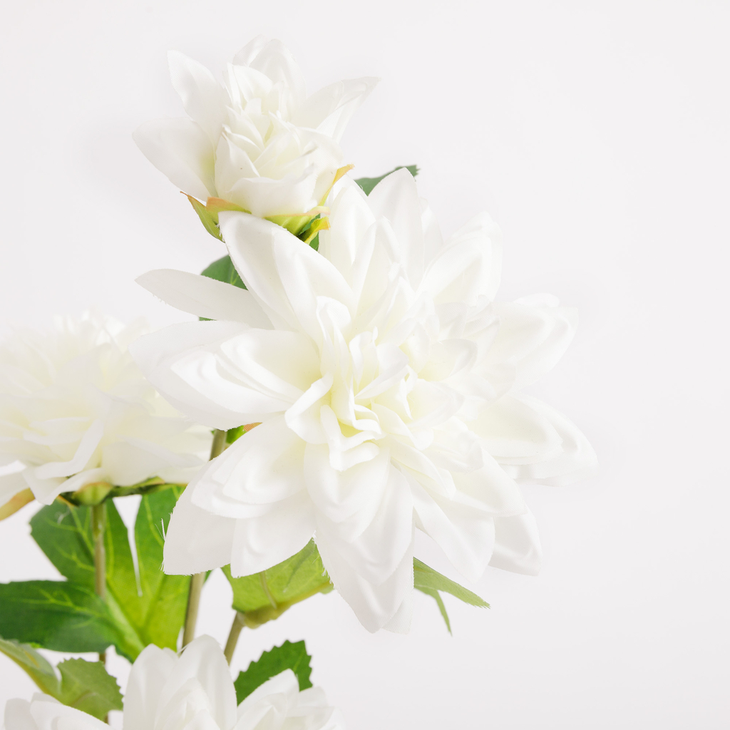 Umelý kvet georgíny biely 70 cm