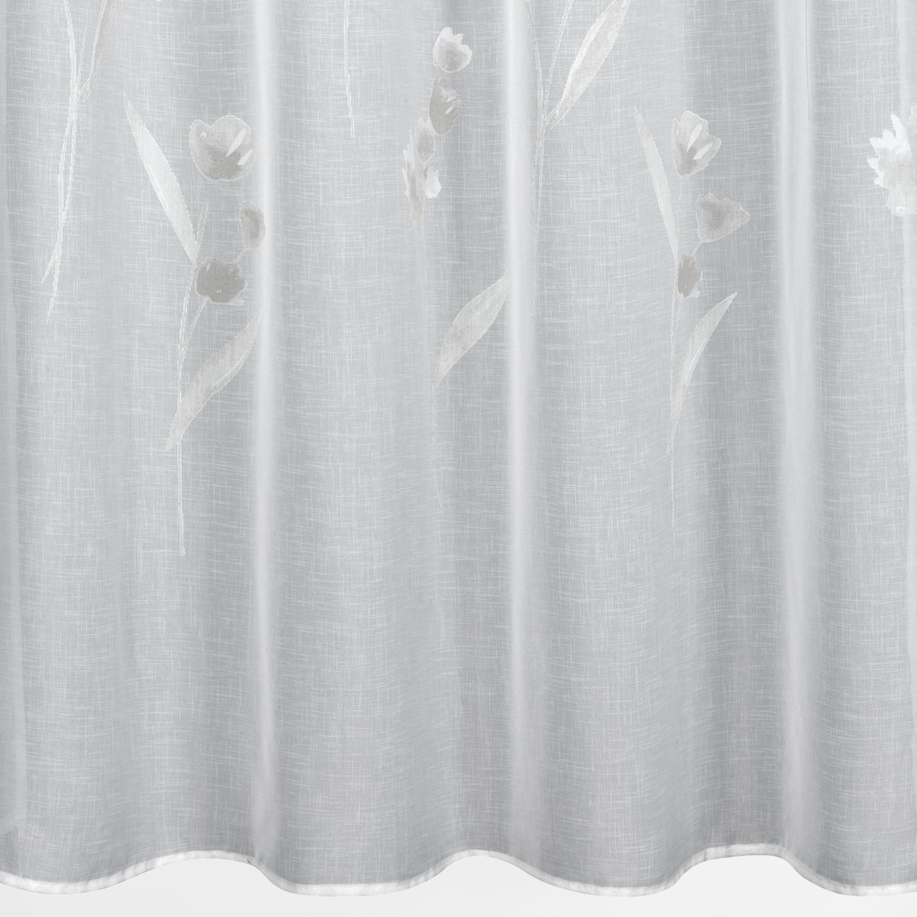 Záclona s priechodkami bielo-béžová ISABEL 140x250 cm