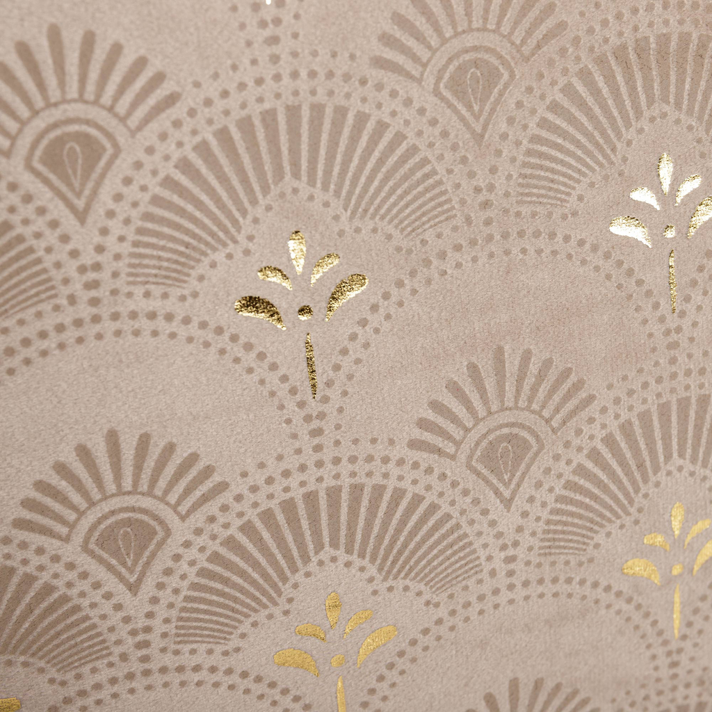 Velúrová obliečka na vankúš v béžovej farbe CASSIA 45x45 cm