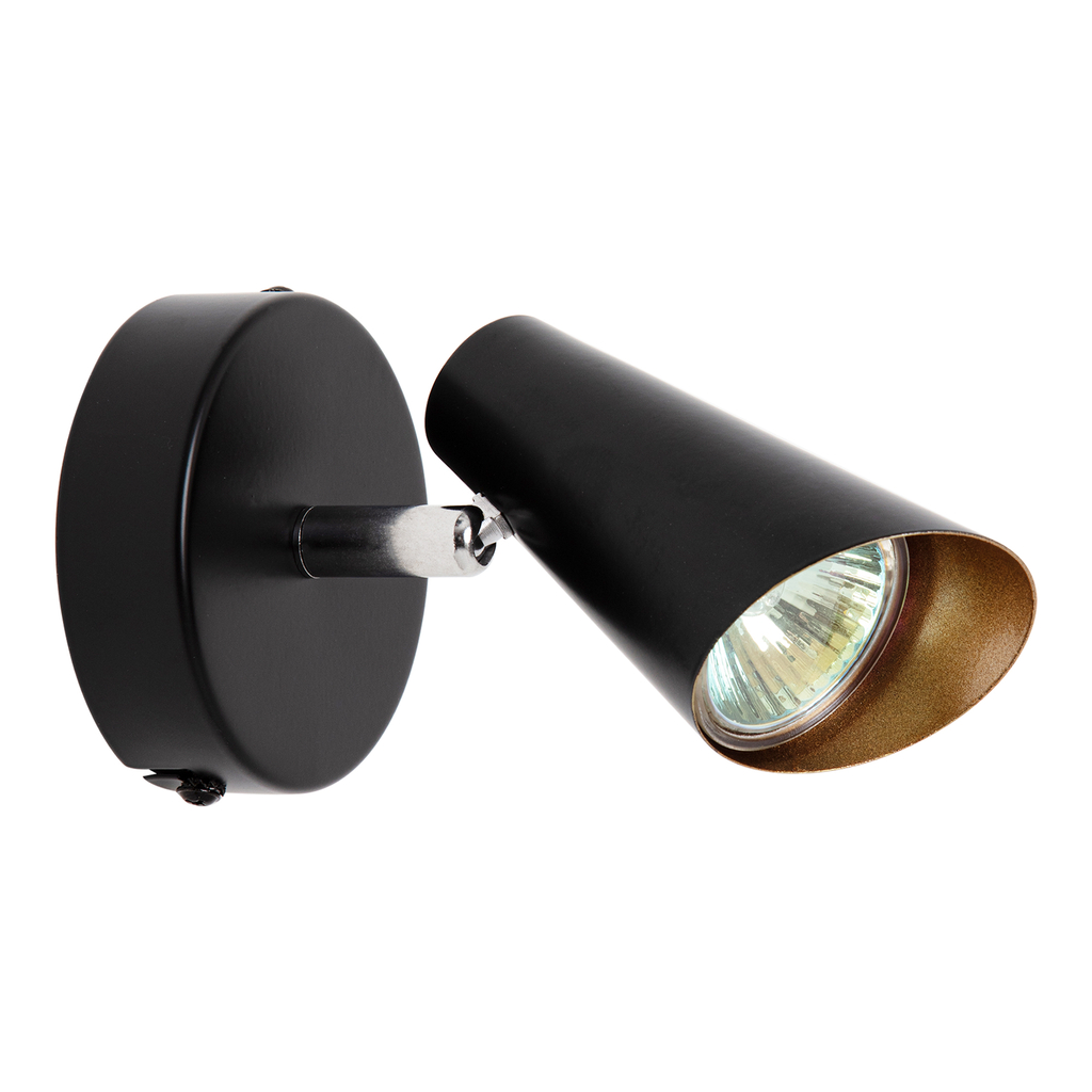 Nástenné svietidlo ORO AQUILA reflektor čierno-zlatý