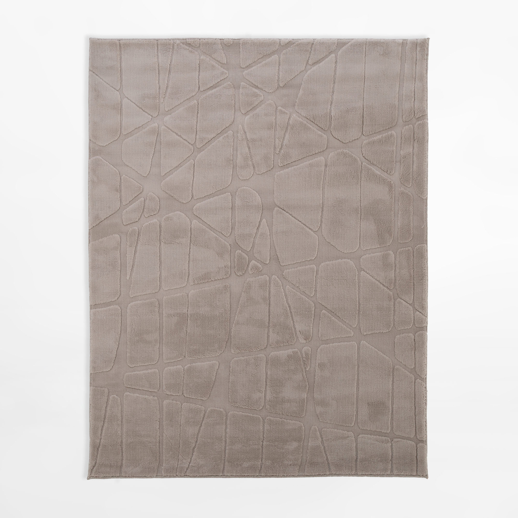 Geometrický koberec ACTION, béžový, 120x160 cm