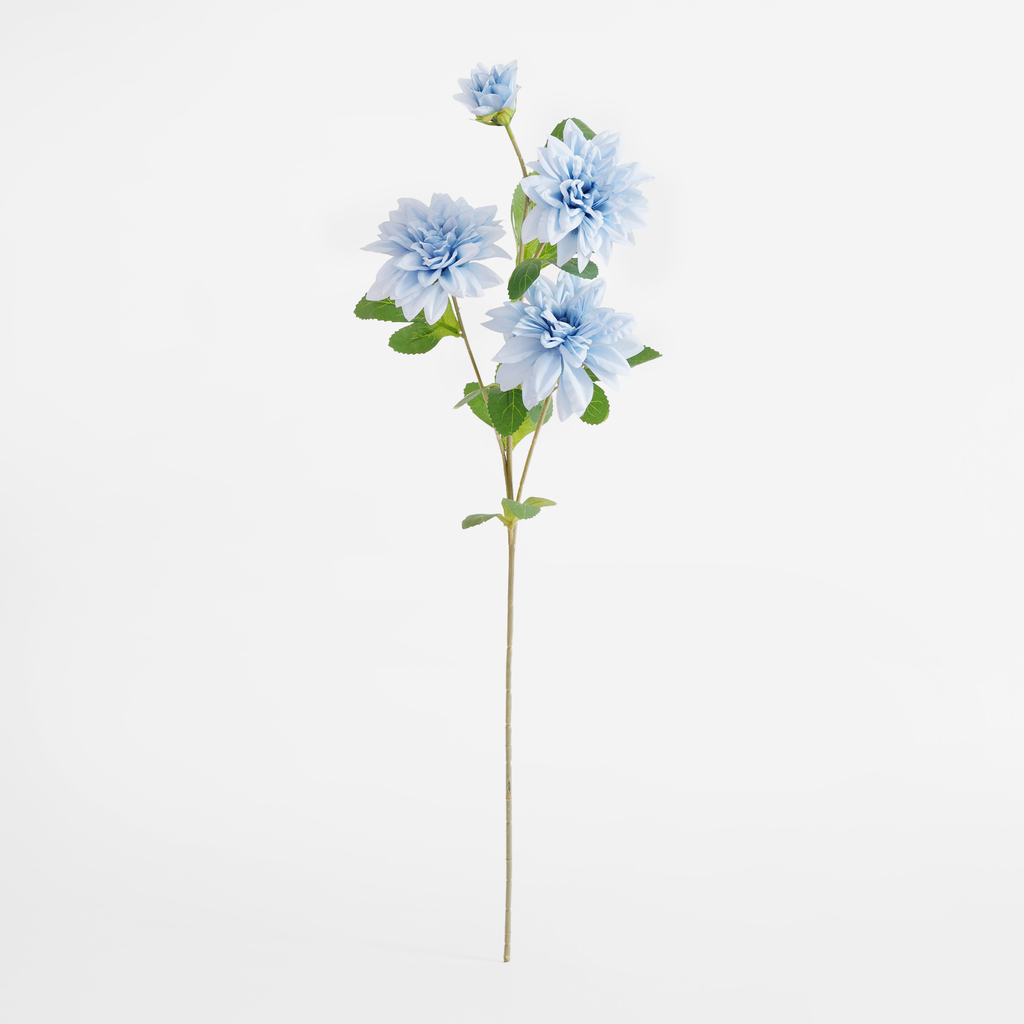Umelý modrý kvet georgíny 70 cm