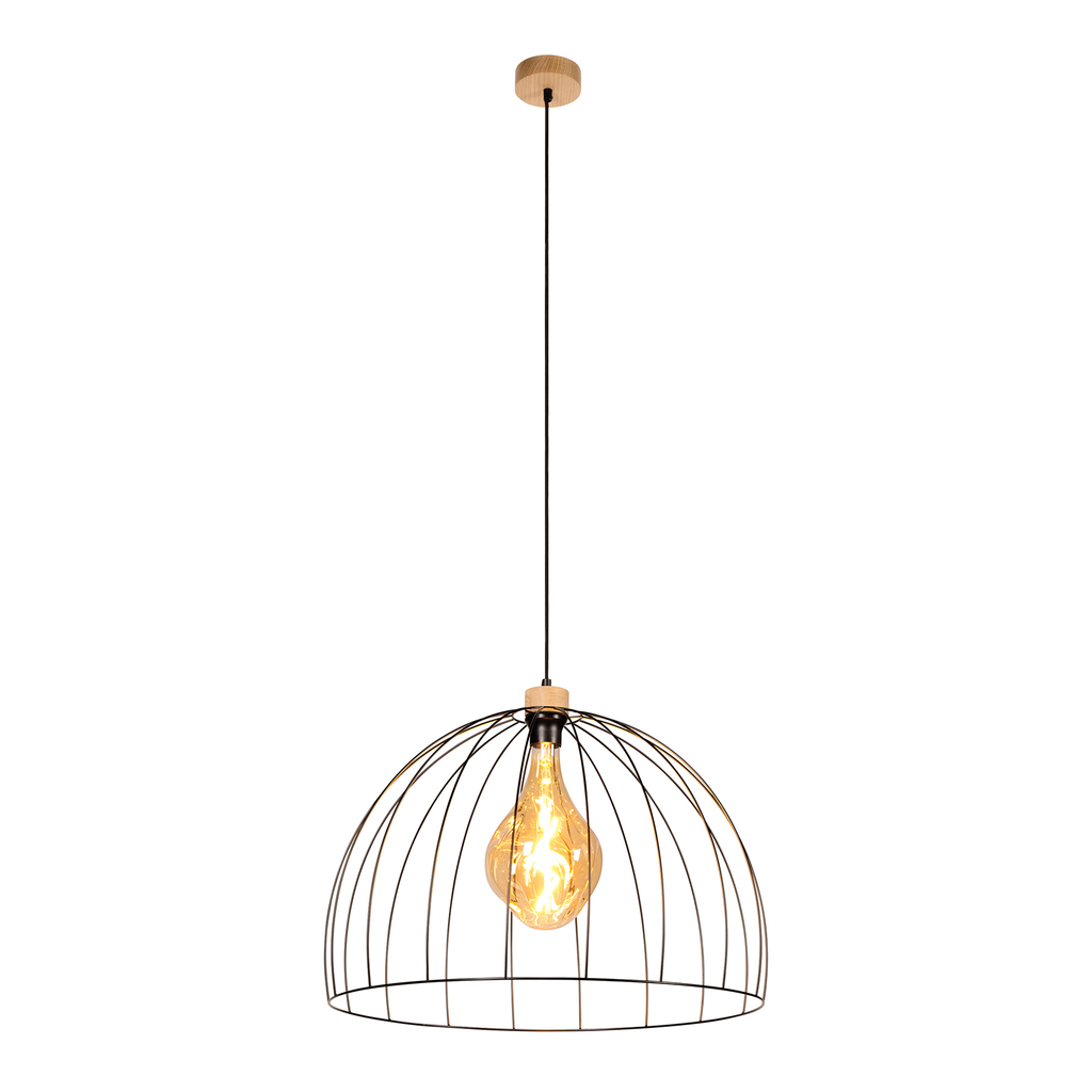 Čierne loftové závesné svietidlo NERO I 57 cm