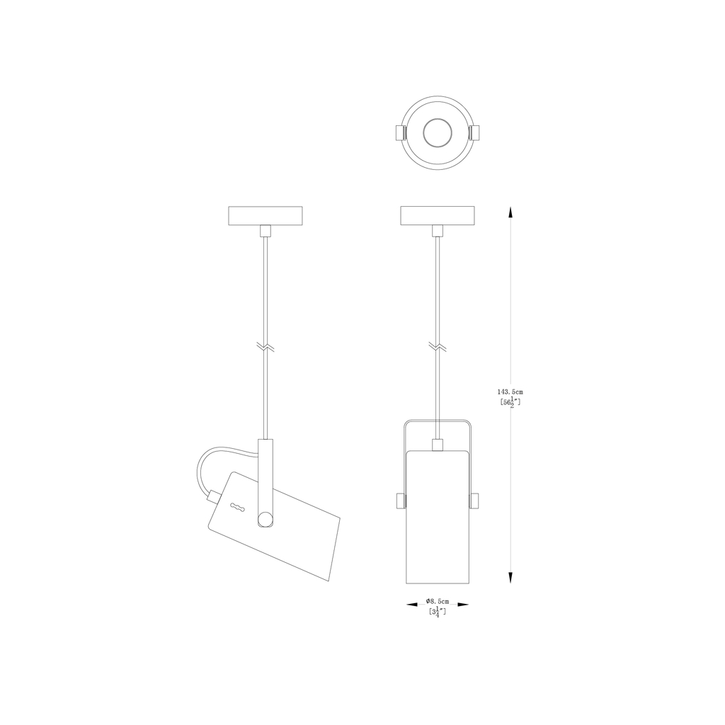 Závesné svietidlo RESI reflektor čierno-zlaté