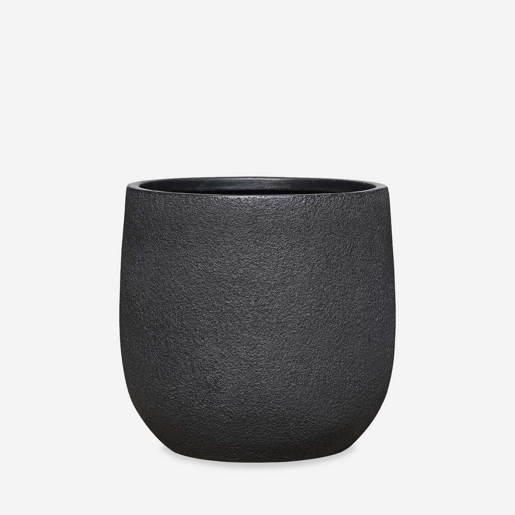 Súprava 2 čiernych kvetináčov