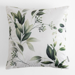 Dekoračná obliečka na vankúš LISTY v bielej farbe OLIVE 45x45 cm