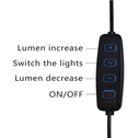 Lampa VLOG LED USB s klipom čierna RING LIGHT