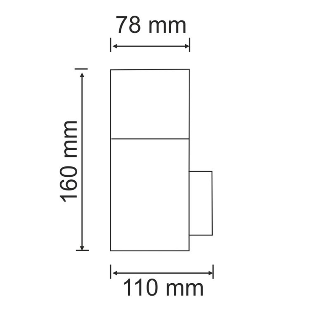 Vonkajšie nástenné svietidlo NEW YORK grafitové