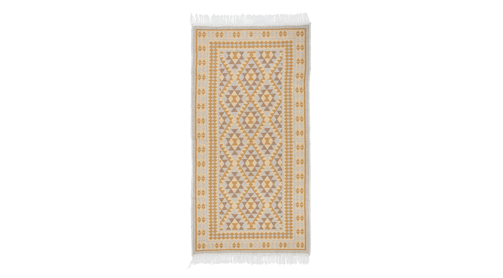 Obojstranný koberec medový s kosoštvorcami ALBORG 70x140 cm