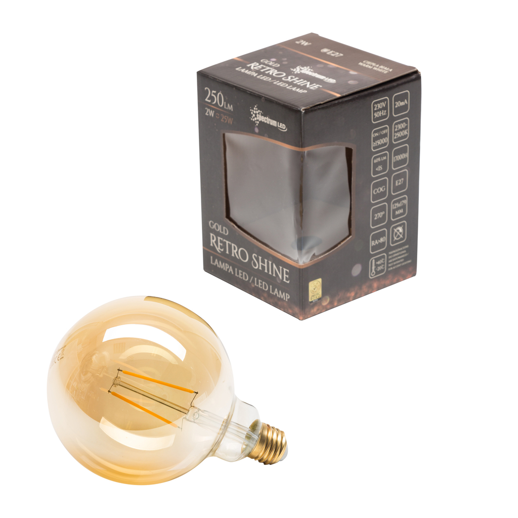 LED žiarovka Retroshine GLOB teplej farby