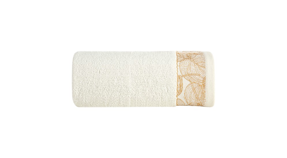 Krémový bavlnený uterák AGIS 70x140 cm