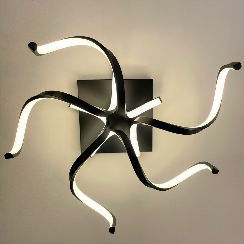 LED prisadený luster čierny STELO