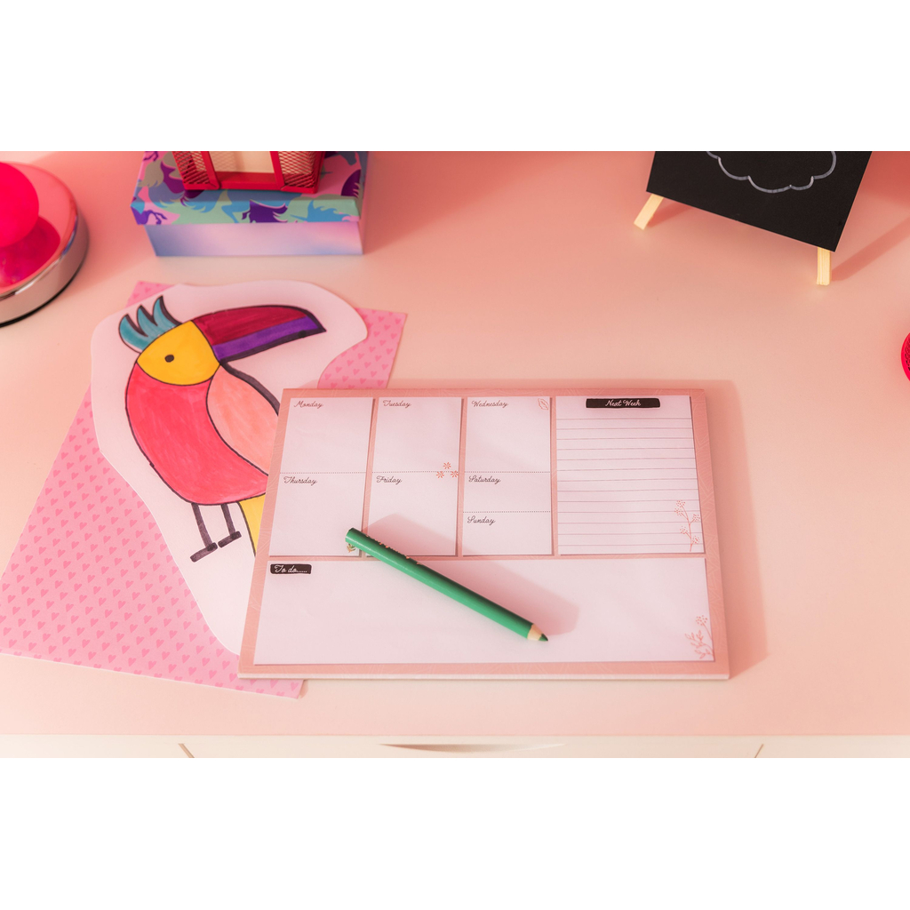 Týždenný plánovač so zápisníkmi 24,5 × 18 cm