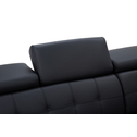 Čierna kožená rohová sedačka NOTTI