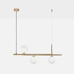 Závesné svietidlo zlaté 3 gule FARO