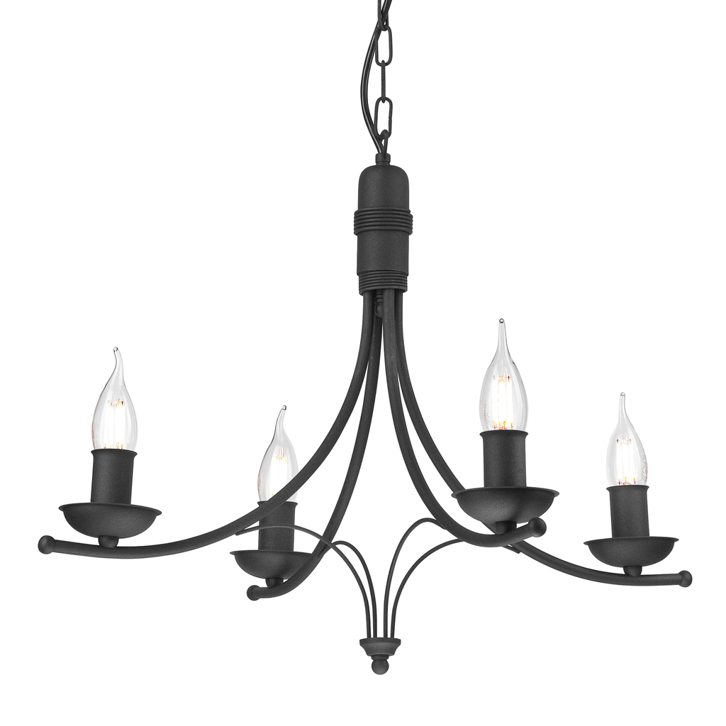 Závesný luster LUCY retro čierny