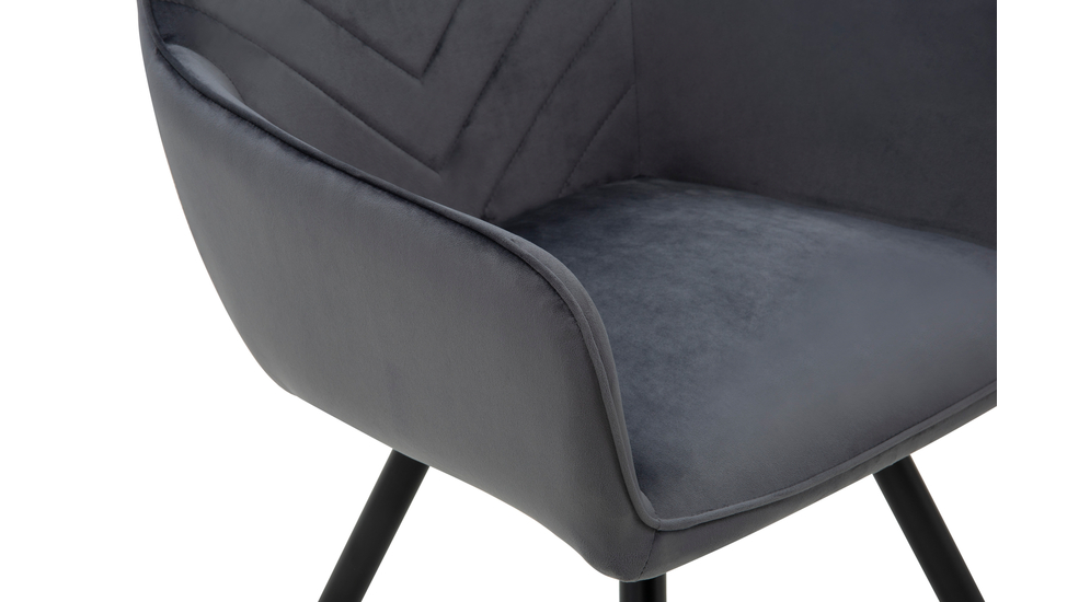 Otočná jedálenská stolička sivá ATEMO