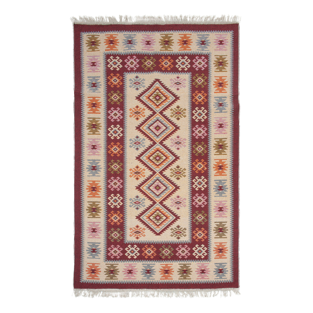 Koberec tmavočervený ALBORG KOSOŠTVORCE 120x180 cm