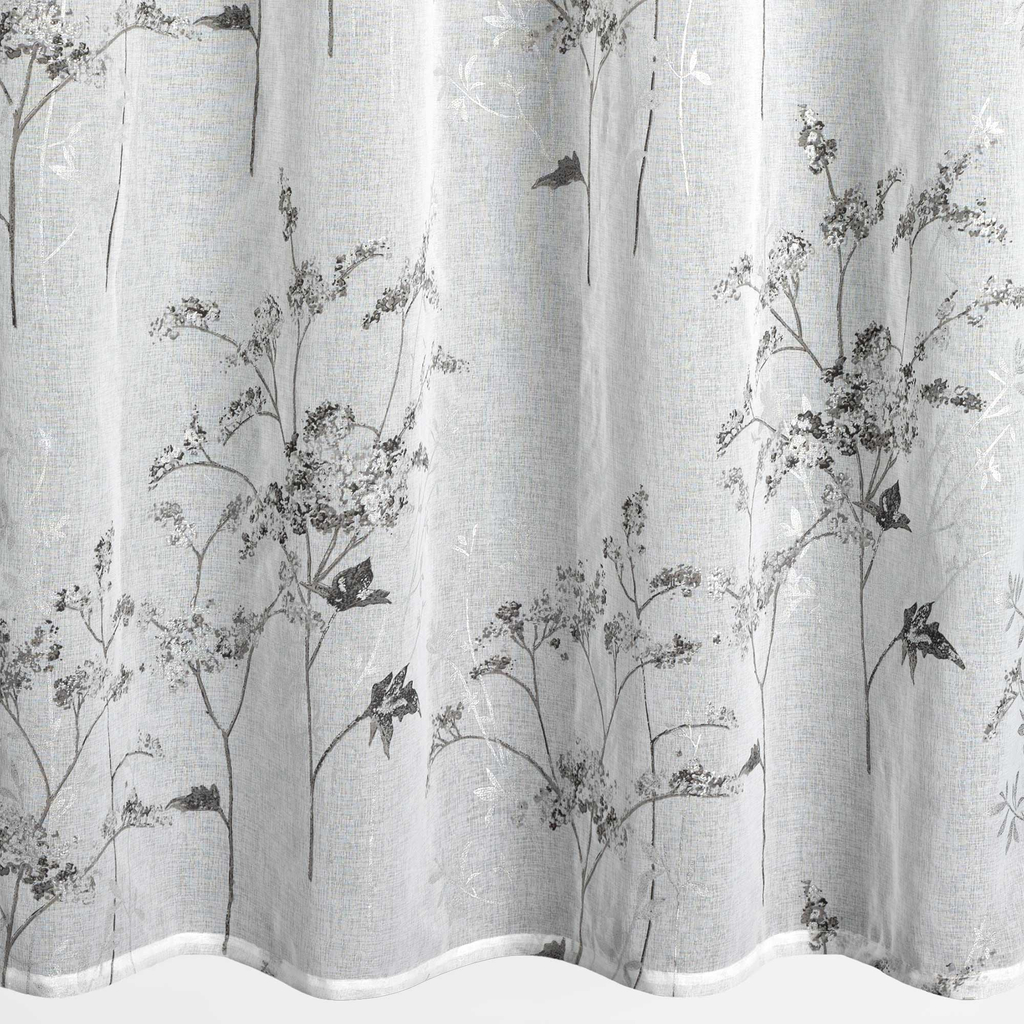 Záclona na priechodkách bielo-strieborná SERMA 140x250 cm