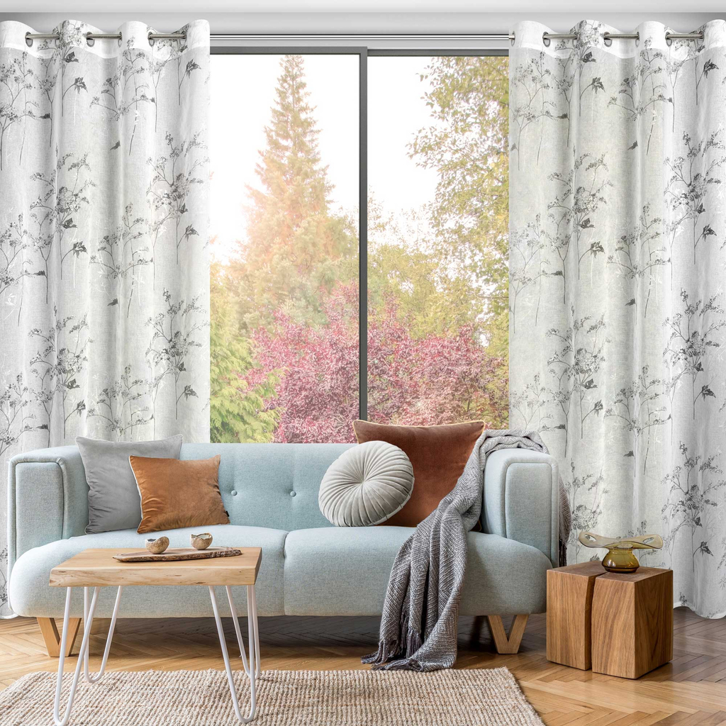 Záclona na priechodkách bielo-strieborná SERMA 140x250 cm