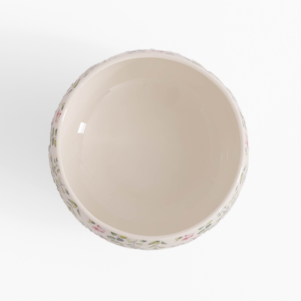 Porcelánová misa so zeleno-ružovými kvetmi 660 ml