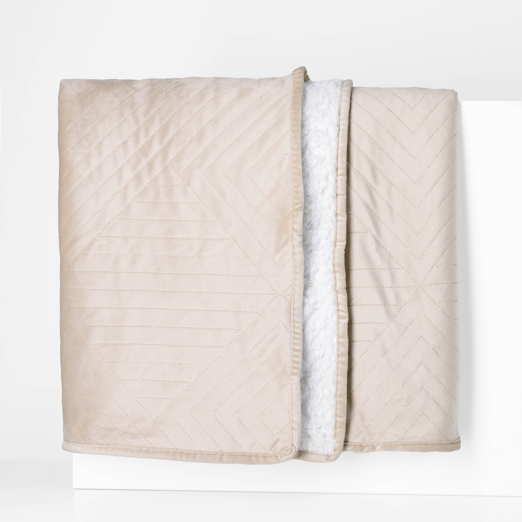 Prehoz na posteľ v béžovej farbe CALDO 180x200 cm