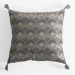 Velúrová obliečka na vankúš v sivej farbe CASSIA 45x45 cm