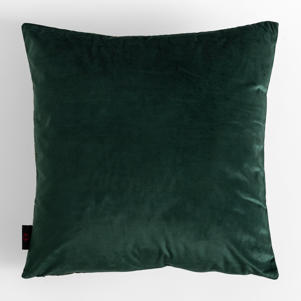 Obliečka na vankúš s motívom monstery tmavozelenej farby 45x45 cm