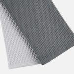 Súprava 2 kuchynských utierok sivo-tmavosivá 50x70 cm