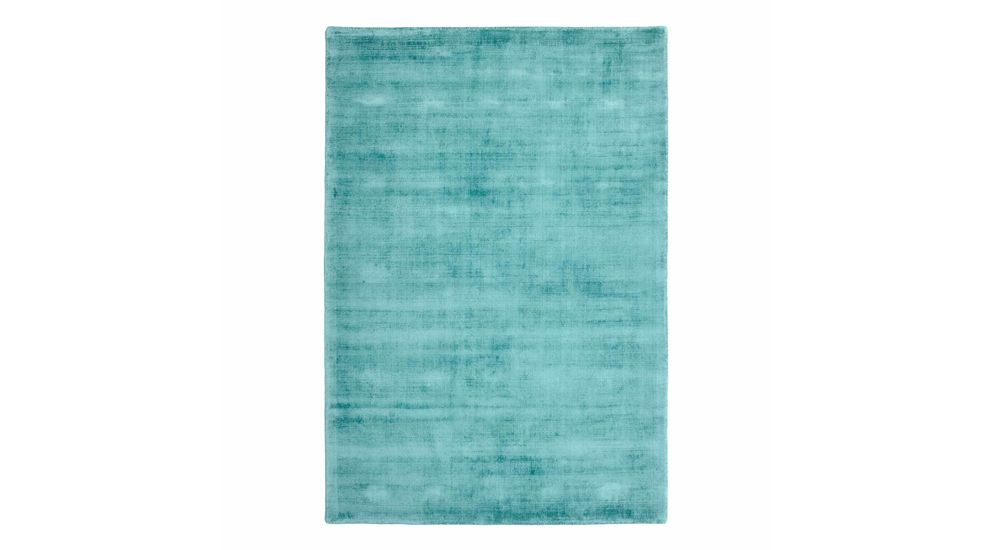 Ručne tkaný tyrkysový viskózový koberec 280x380 cm