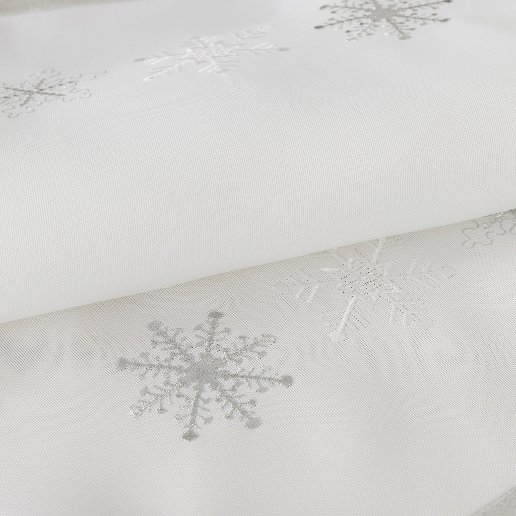 Vianočný obrus bielo-strieborný JULE 85x85 cm