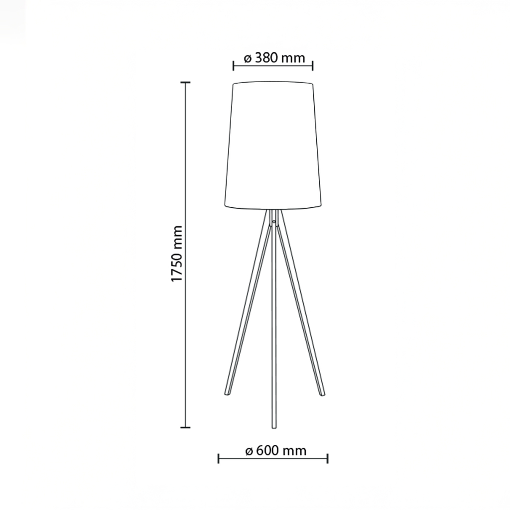 Stojacia lampa s čiernym tienidlom WALZ