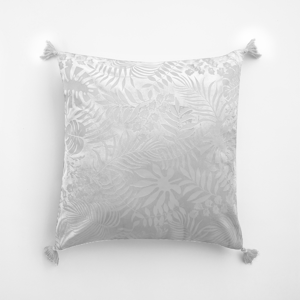 Zamatová obliečka na vankúš ADRIA svetlosivá 45x45 cm