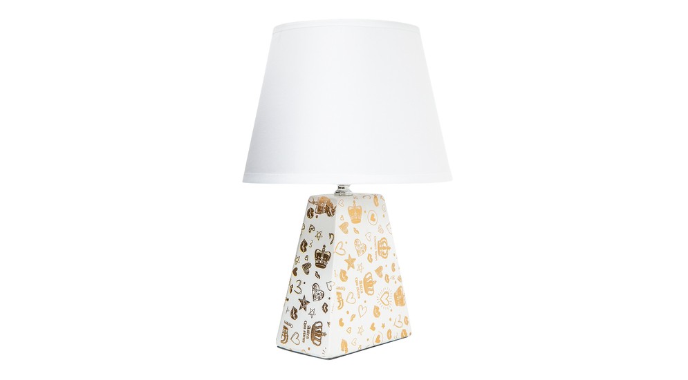 Keramická stolová lampa biela 34,5 cm